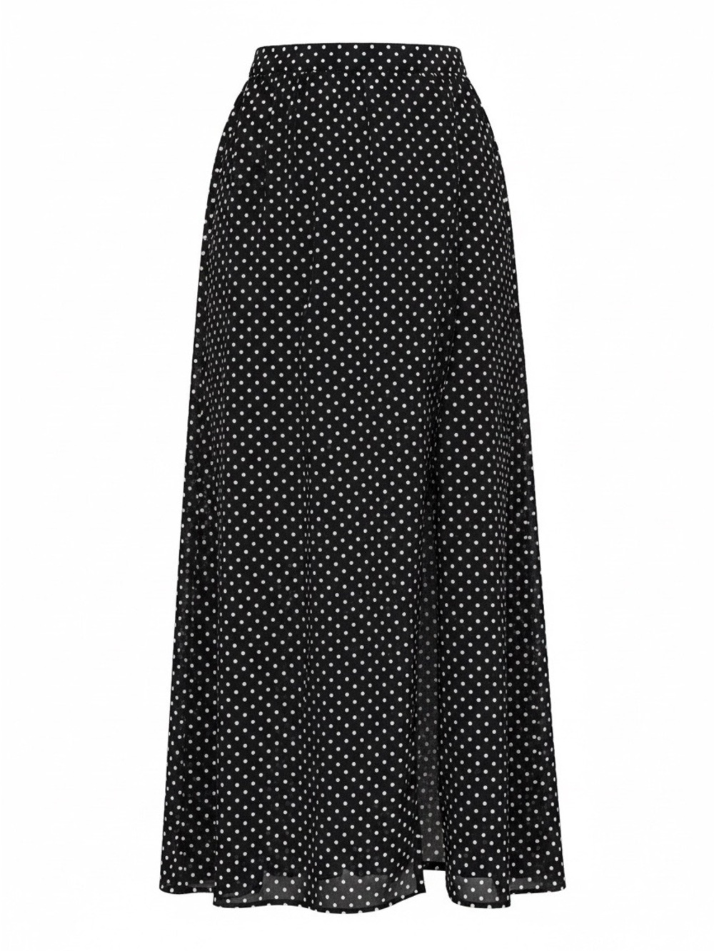 Forever 21 / XXI navy polka-dot maxi skirt